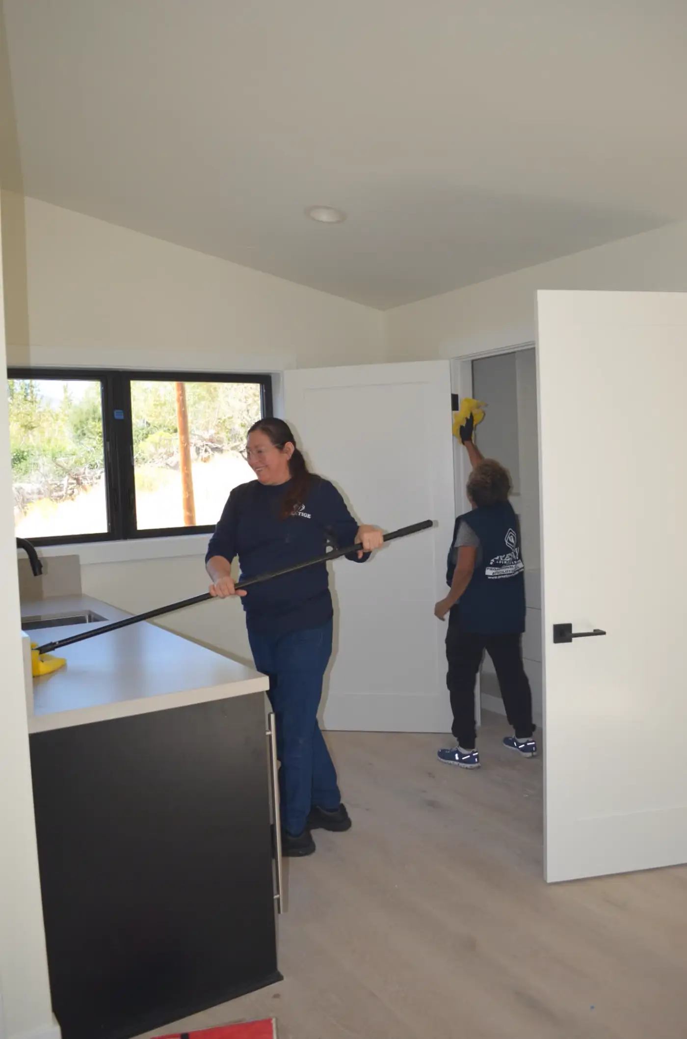 Prestige of Nevada crew performing commercial cleaning in a Reno facility