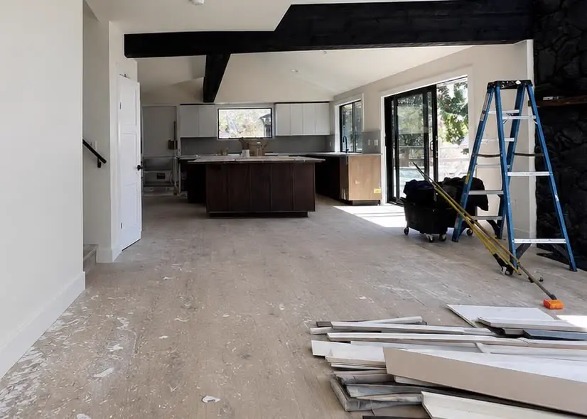 Commercial interior before detail cleaning