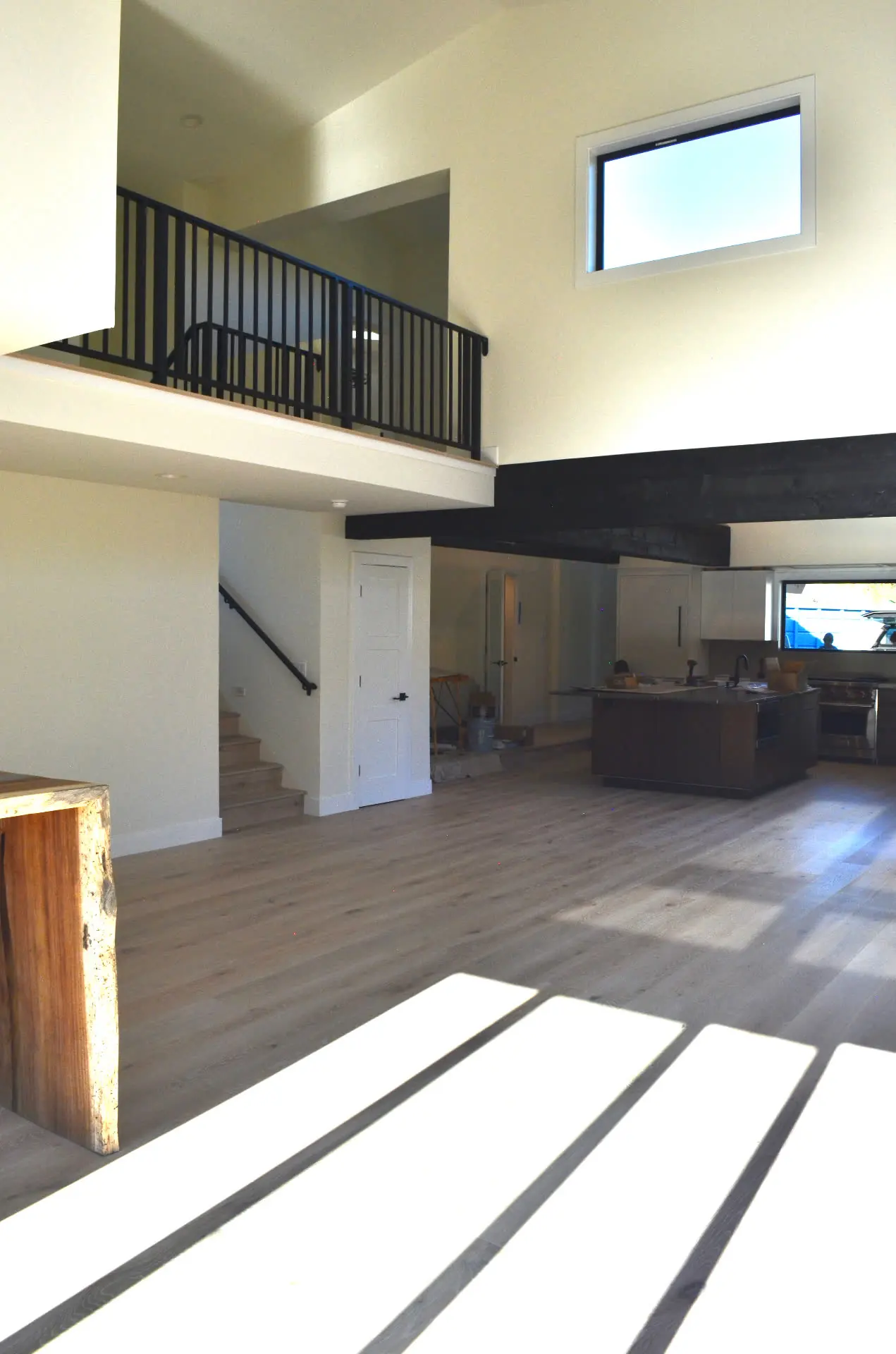 Commercial loft space cleaned after construction work